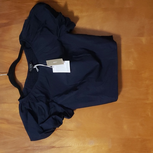 Nwt J. Crew Fitted Puff-sleeve Top Blue - Picture 8 of 9
